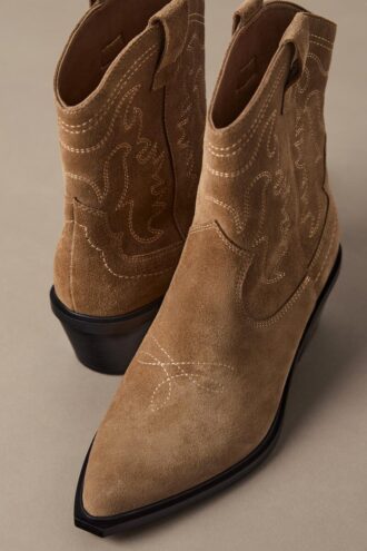Cowboy-Stiefeletten aus Spaltleder