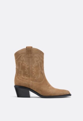 Cowboy-Stiefeletten aus Spaltleder