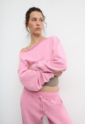 Cropped-Sweatshirt im Washed-Look