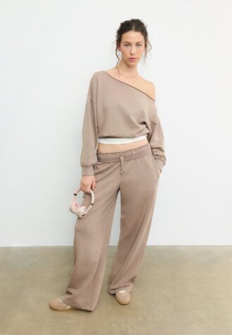 Cropped-Sweatshirt im Washed-Look