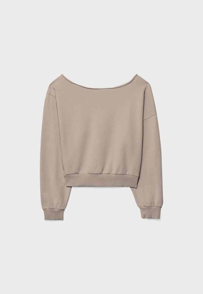 Cropped-Sweatshirt im Washed-Look Cropped-Sweatshirt im Washed-Look