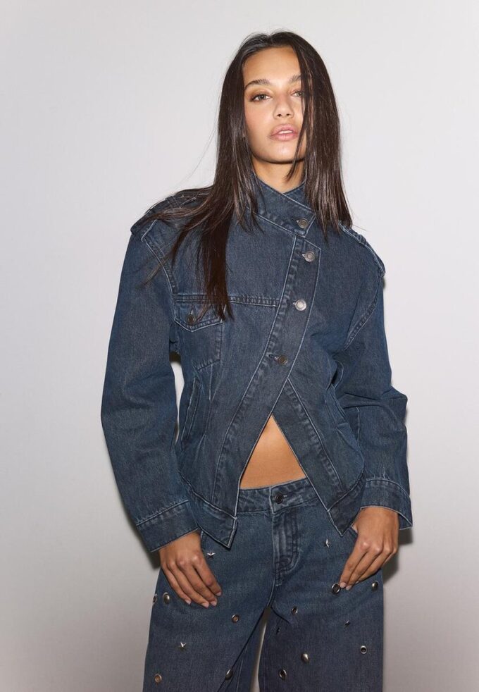 Cross-Over-Jeansjacke Cross-Over-Jeansjacke
