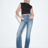 D74 Stretch-Jeans mit Schlag und Schlitz D74 Stretch-Jeans mit Schlag und Schlitz