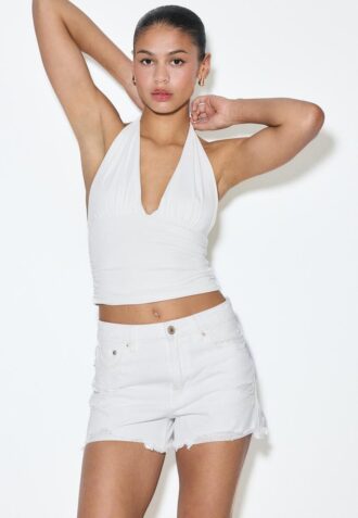 D75 Shorts aus zerrissenem Denim