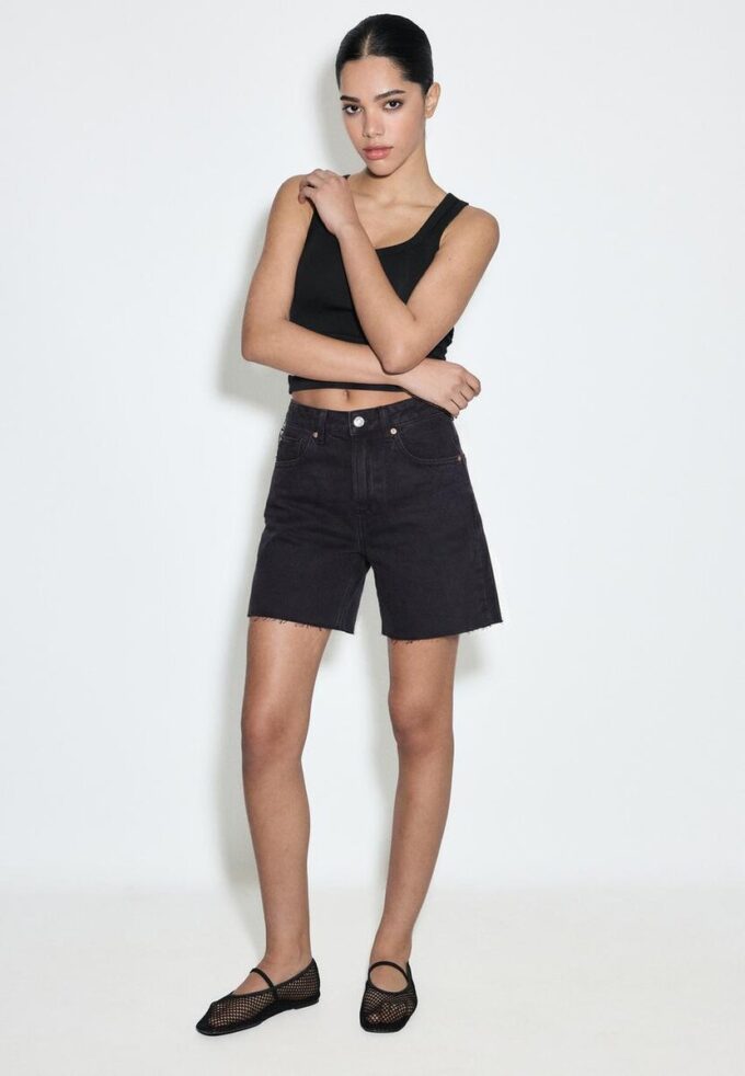 D93 Lange Jeans-Shorts