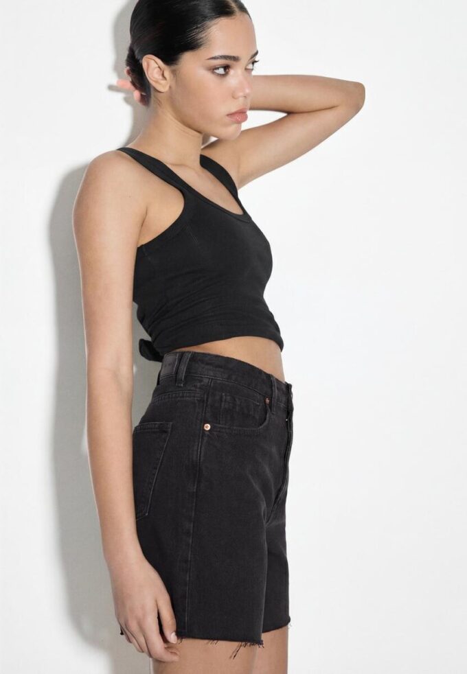 D93 Lange Jeans-Shorts