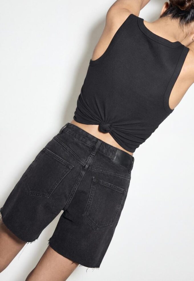 D93 Lange Jeans-Shorts