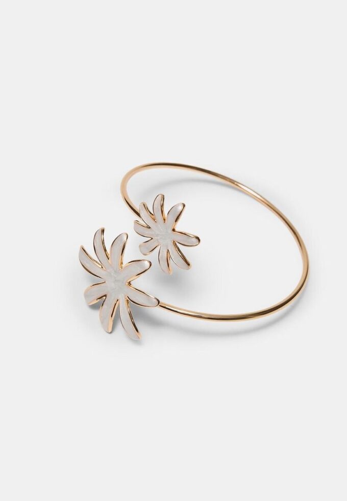 Doppelte Blumen-Emaille-Armband