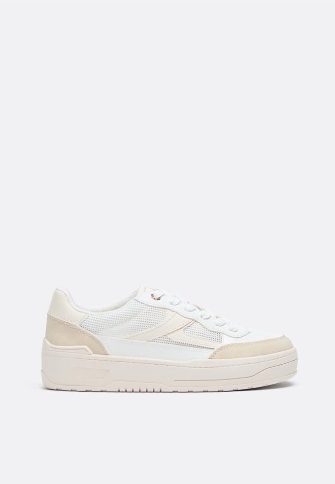 Durchbrochene Plateau-Sneaker