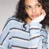 Feinstrick-Pullover mit Streifen