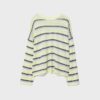 Feinstrick-Pullover mit Streifen Feinstrick-Pullover mit Streifen