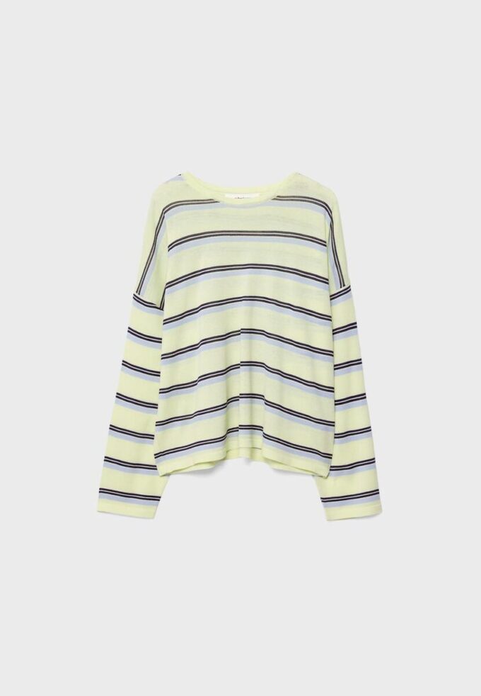 Feinstrick-Pullover mit Streifen Feinstrick-Pullover mit Streifen