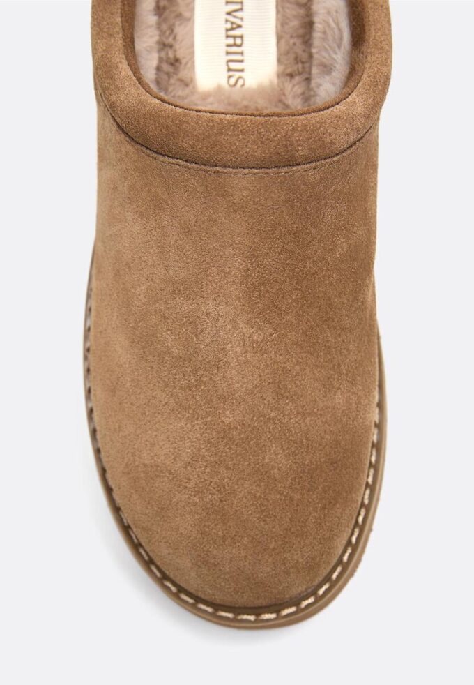Flache Lederclogs Flache Lederclogs