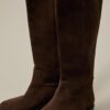 Flache Reitstiefel aus Leder Flache Reitstiefel aus Leder