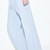 Fließende Denim-Hose mit Kordelzug