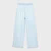 Fließende Denim-Hose mit Kordelzug