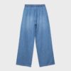 Fließende Denim-Hose mit Kordelzug Fließende Denim-Hose mit Kordelzug
