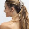 Gestreifte gewebte Haarspange