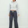 Gestreifte Jogginghose mit Wide Leg-Bein