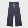 Gestreifte Jogginghose mit Wide Leg-Bein