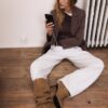 Gestreifter offener Blazer