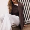 Gestreifter offener Blazer