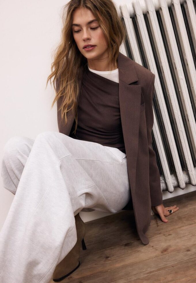 Gestreifter offener Blazer