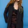 Gestreifter offener Blazer Gestreifter offener Blazer