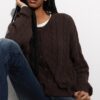 Gestrickte Strickjacke mit Knopfleiste Gestrickte Strickjacke mit Knopfleiste