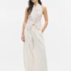 Halterneck-Oberteil im Qipao-Stil mit halbgeknittertem Knoten