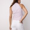 Halterneck-Oberteil im Qipao-Stil mit halbgeknittertem Knoten