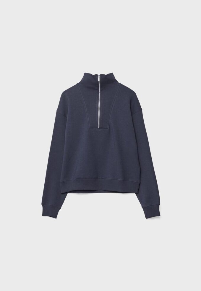 Hochgeschlossenes Sweatshirt mit Reißverschluss