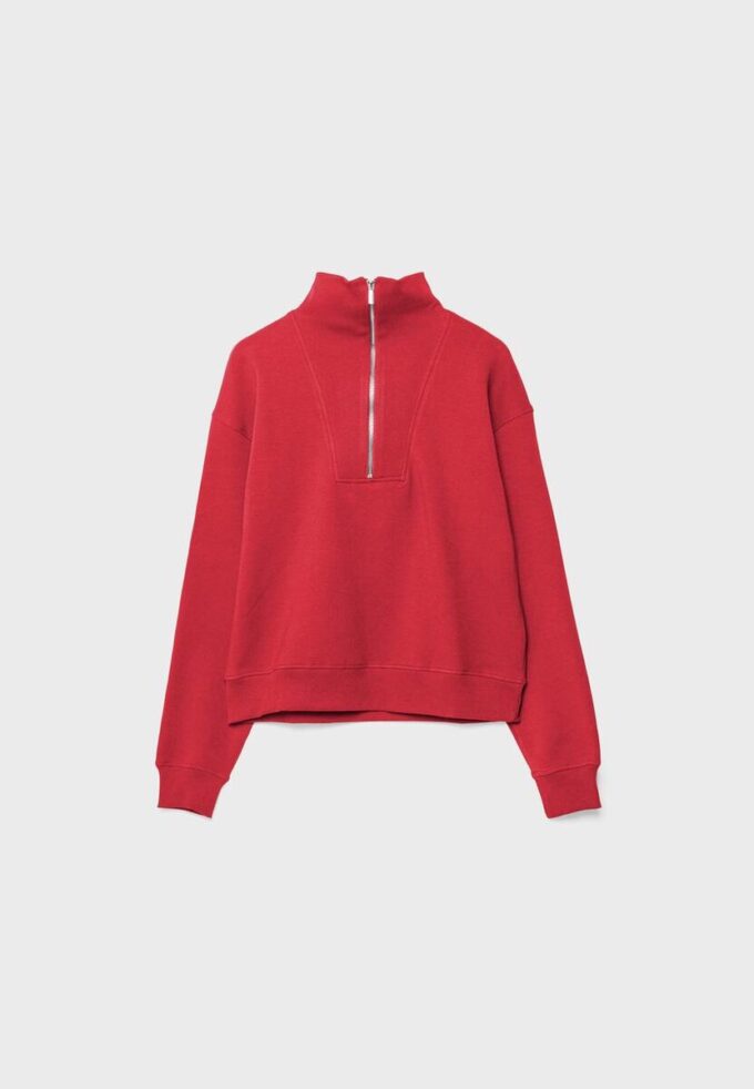 Hochgeschlossenes Sweatshirt mit Reißverschluss
