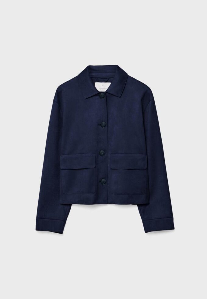 Jacke aus Kunstwildleder mit Taschen Jacke aus Kunstwildleder mit Taschen