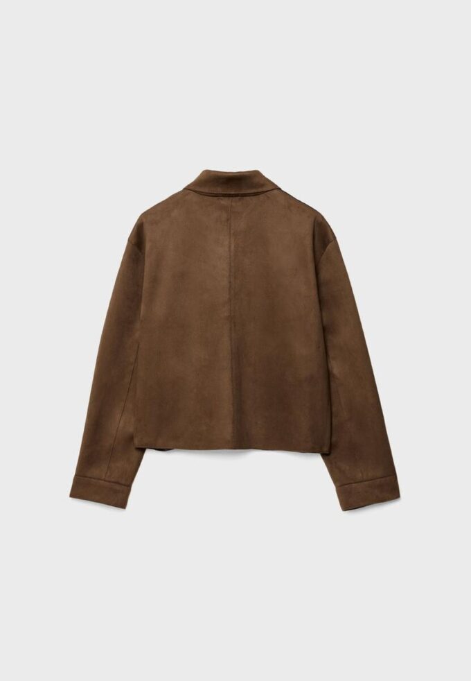 Jacke aus Kunstwildleder mit Taschen Jacke aus Kunstwildleder mit Taschen
