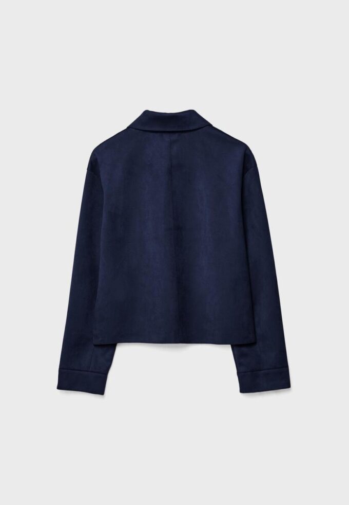 Jacke aus Kunstwildleder mit Taschen Jacke aus Kunstwildleder mit Taschen