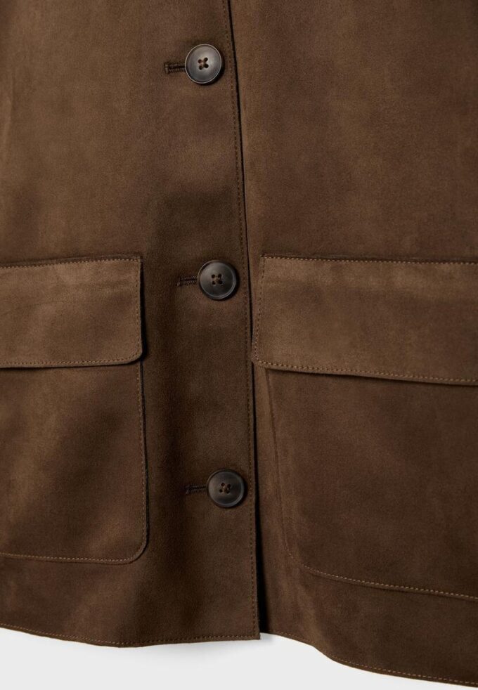 Jacke aus Kunstwildleder mit Taschen Jacke aus Kunstwildleder mit Taschen