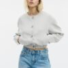 Jacke mit Puffärmeln und Rundhalsausschnitt Jacke mit Puffärmeln und Rundhalsausschnitt