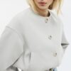 Jacke mit Puffärmeln und Rundhalsausschnitt Jacke mit Puffärmeln und Rundhalsausschnitt