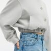 Jacke mit Puffärmeln und Rundhalsausschnitt Jacke mit Puffärmeln und Rundhalsausschnitt