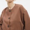 Jacke mit Puffärmeln und Rundhalsausschnitt Jacke mit Puffärmeln und Rundhalsausschnitt