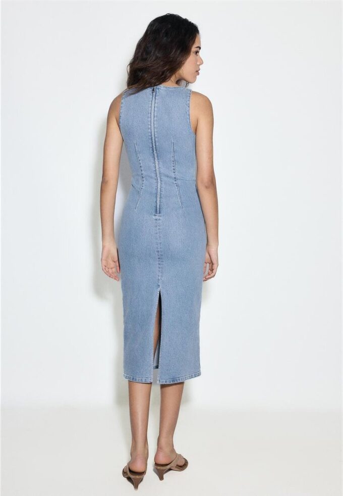 Jeans-Midi-Kleid