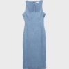 Jeans-Midi-Kleid