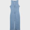 Jeans-Midi-Kleid