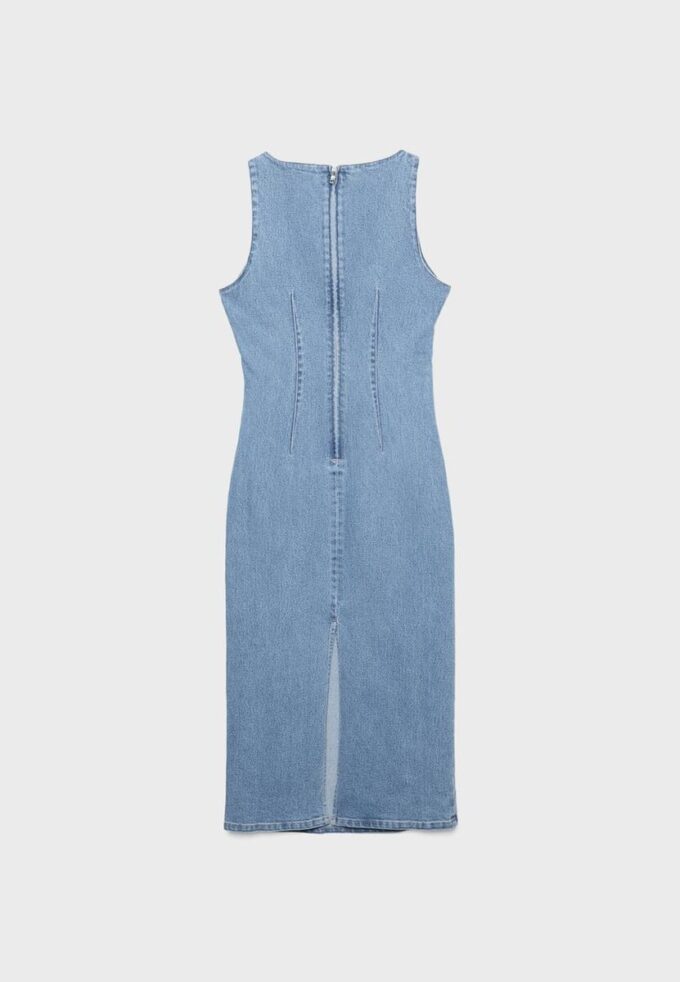Jeans-Midi-Kleid