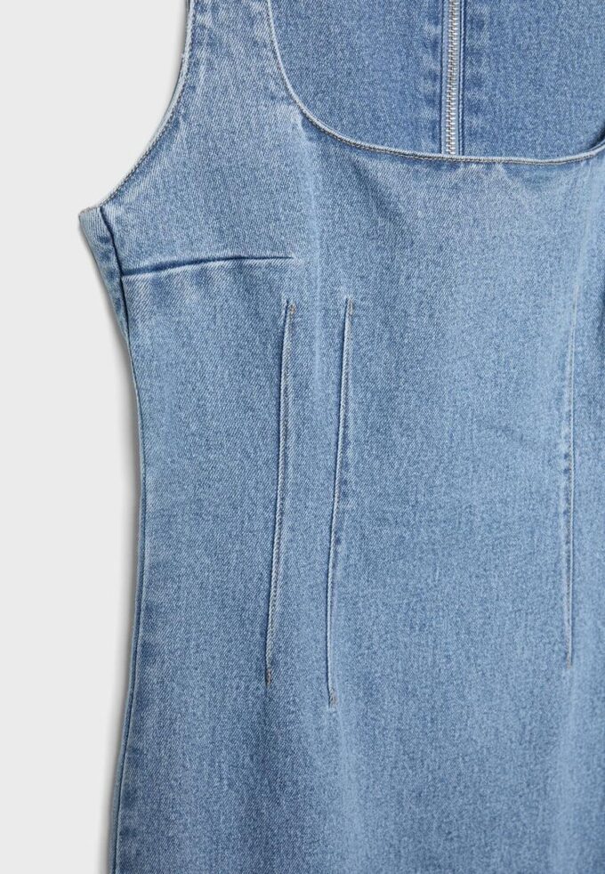 Jeans-Midi-Kleid