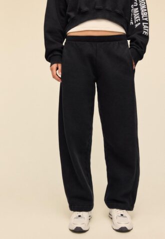 Jogginghose aus Soft Touch-Fleece mit Acid-Wash-Effekt