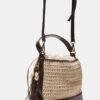 Kombinierte Bucket Bag aus Häkelstoff Kombinierte Bucket Bag aus Häkelstoff