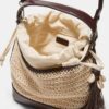 Kombinierte Bucket Bag aus Häkelstoff Kombinierte Bucket Bag aus Häkelstoff