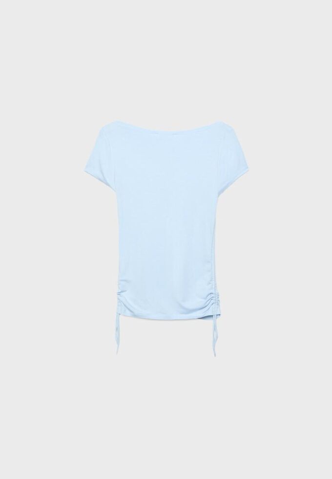 Kurzarm-T-Shirt mit seitlichen Raffungen